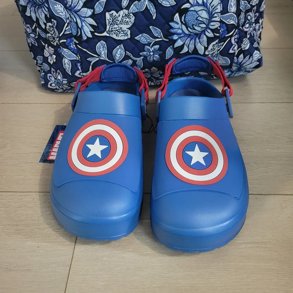 Captain America Clog Sandals Slip On Mens Size 9